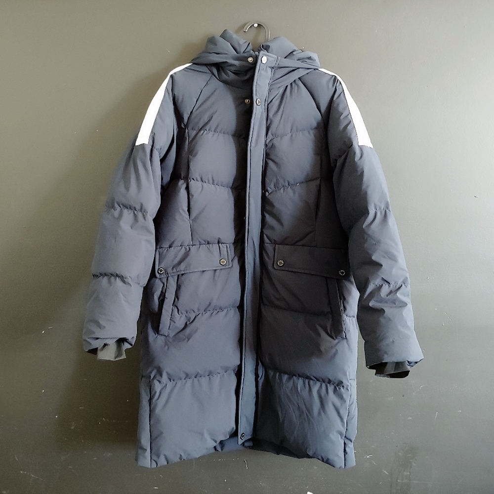 L Brenn Men's down hooded coat